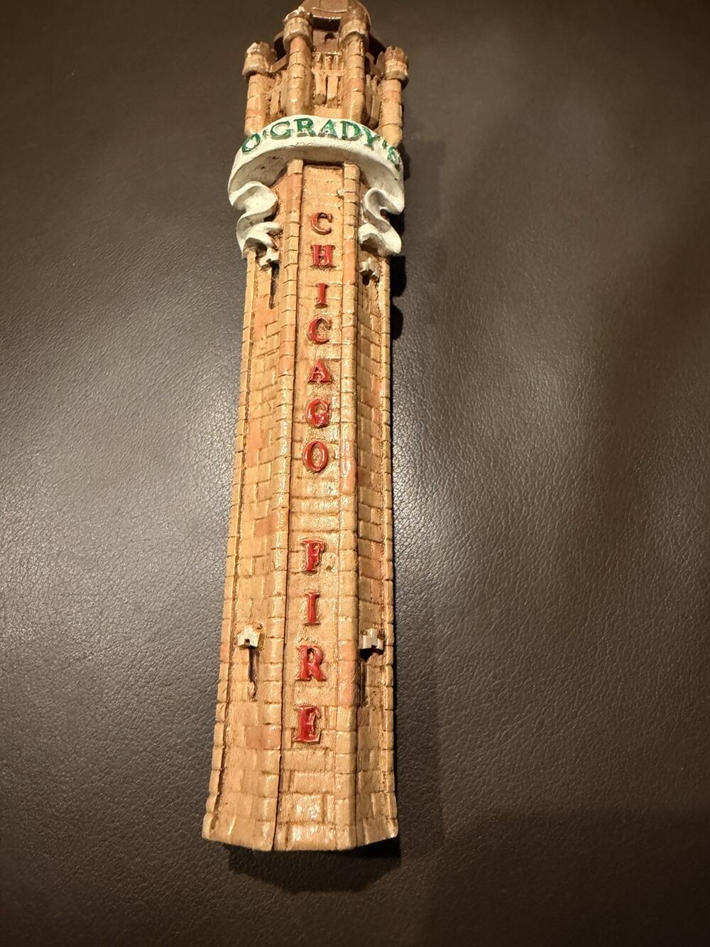 Chicago Fire Water Tower Tap Handle Defunct O'Grady's Pub Circa 1990 Brewerania